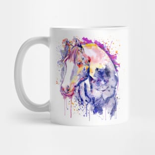 Horse Head Watercolor Portrait Mug